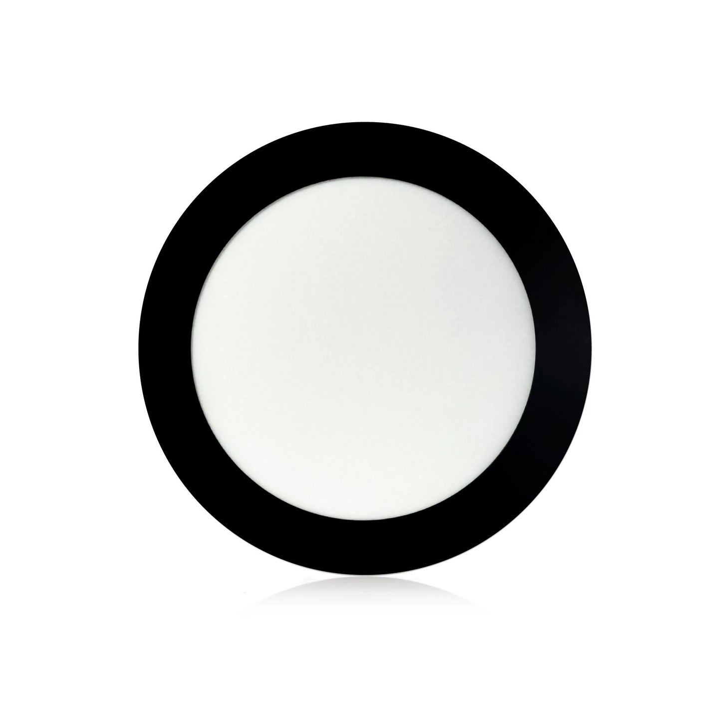 Panel LED Negro Redondo de Incrustar 12W Luz Blanca