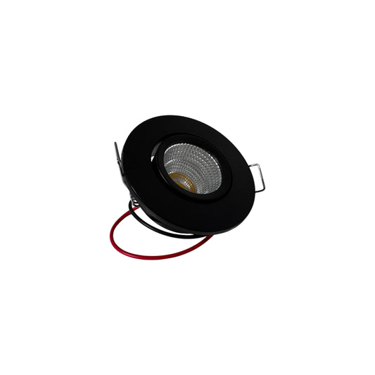 Bala LED Negra 3W Luz Cálida