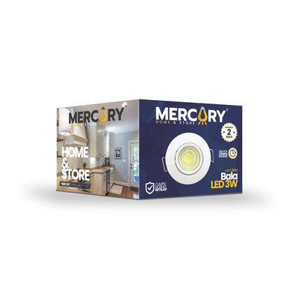 Bala LED Blanca 3W Luz Cálida