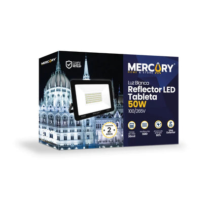 Reflector LED Tipo Tableta 50W Luz Blanca