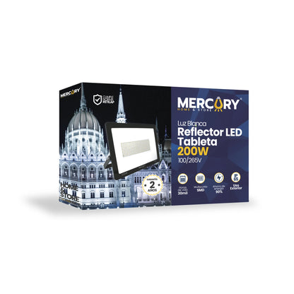 Reflector LED Tipo Tableta 200W Luz Blanca