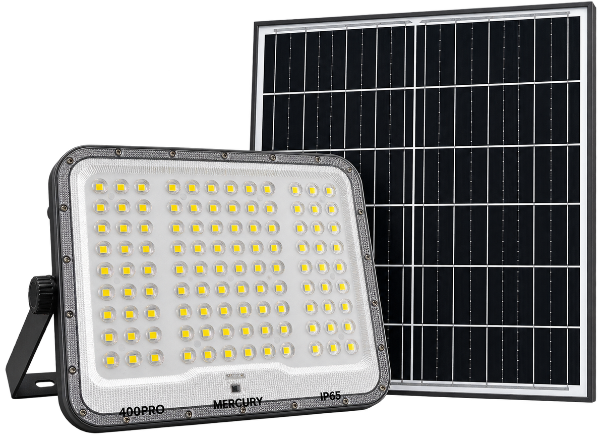 LUMINARIA SOLAR LED MERCURY CURVE TORENZA 400 PRO HIGH LUMEN CHIP – LUZ BLANCA