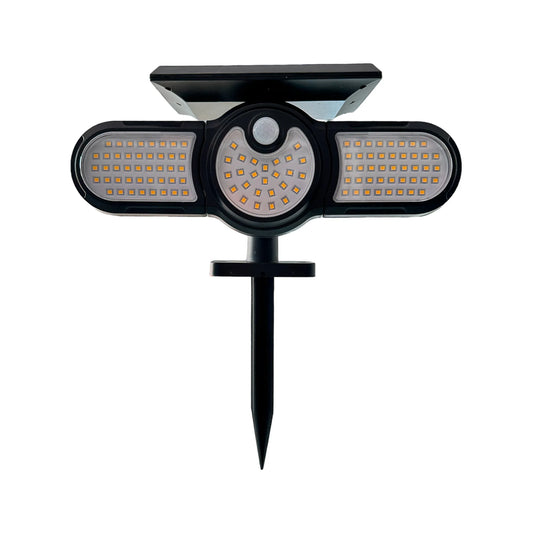 Aplique Pared Solar LED 2.5W M2 Negro con Sensor Luz Cálida