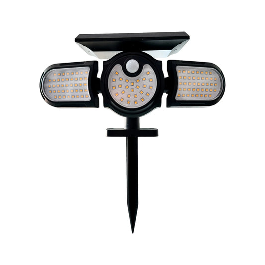Aplique Pared Solar LED 2.5W M2 Negro con Sensor Luz Cálida