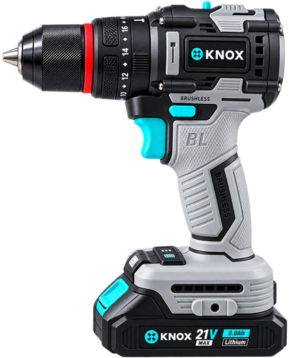 TALADRO PERCUTOR INALÁMBRICO KNOX 1/2” (13 mm) – 21 V