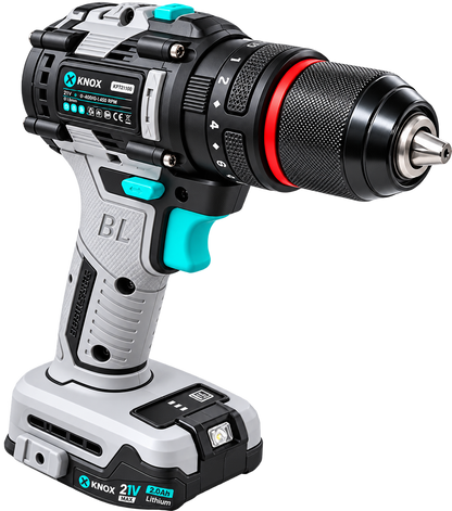TALADRO PERCUTOR INALÁMBRICO KNOX 1/2” (13 mm) – 21 V