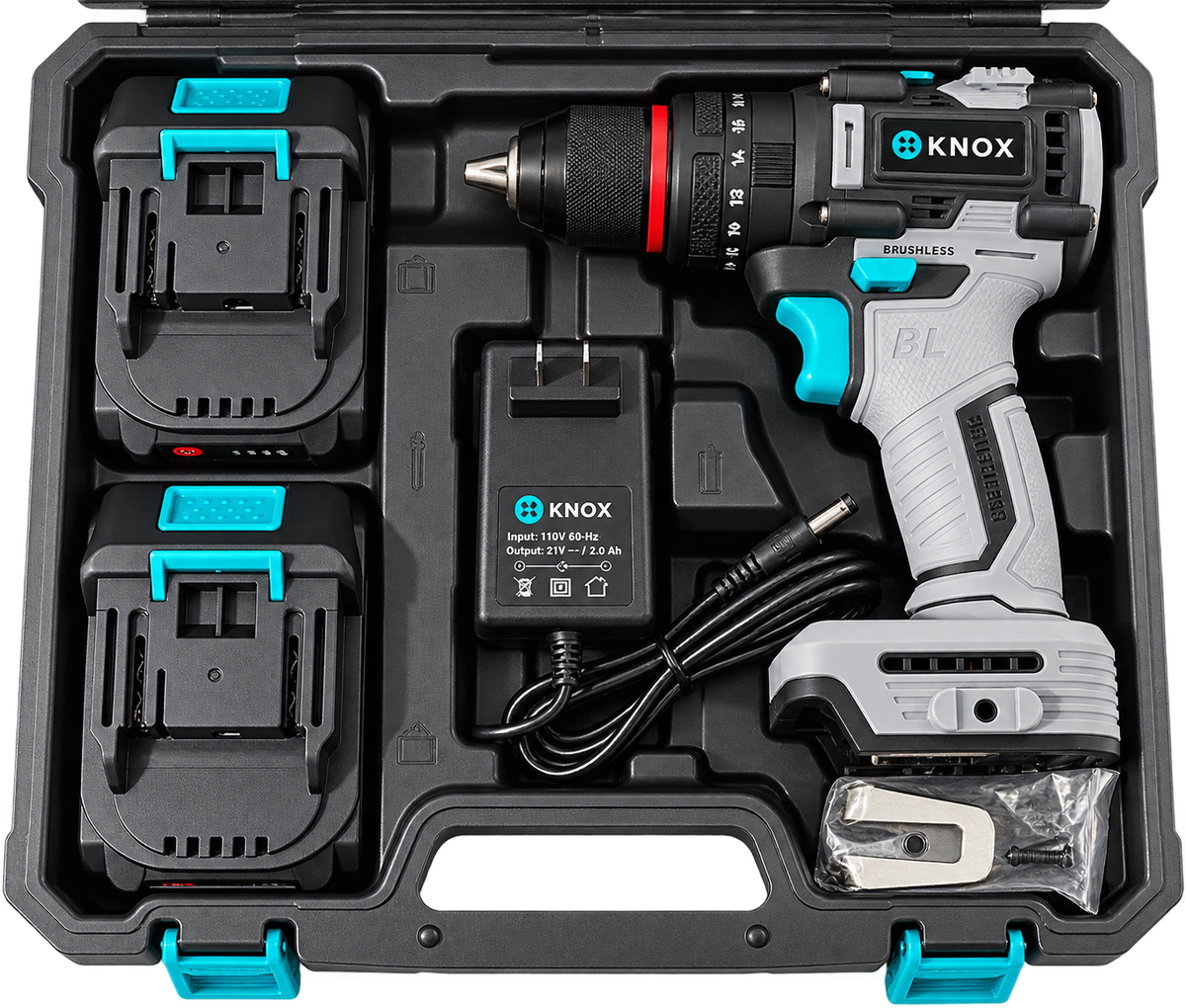 TALADRO PERCUTOR INALÁMBRICO KNOX 1/2” (13 mm) – 21 V