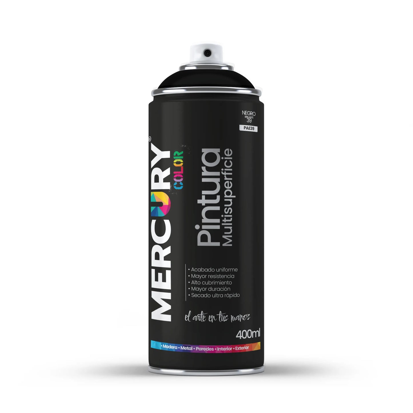 Aerosol Mercury Negro Brillante 400ML