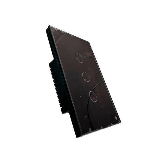 Interruptor Triple Smart Home Black Touch Wifi